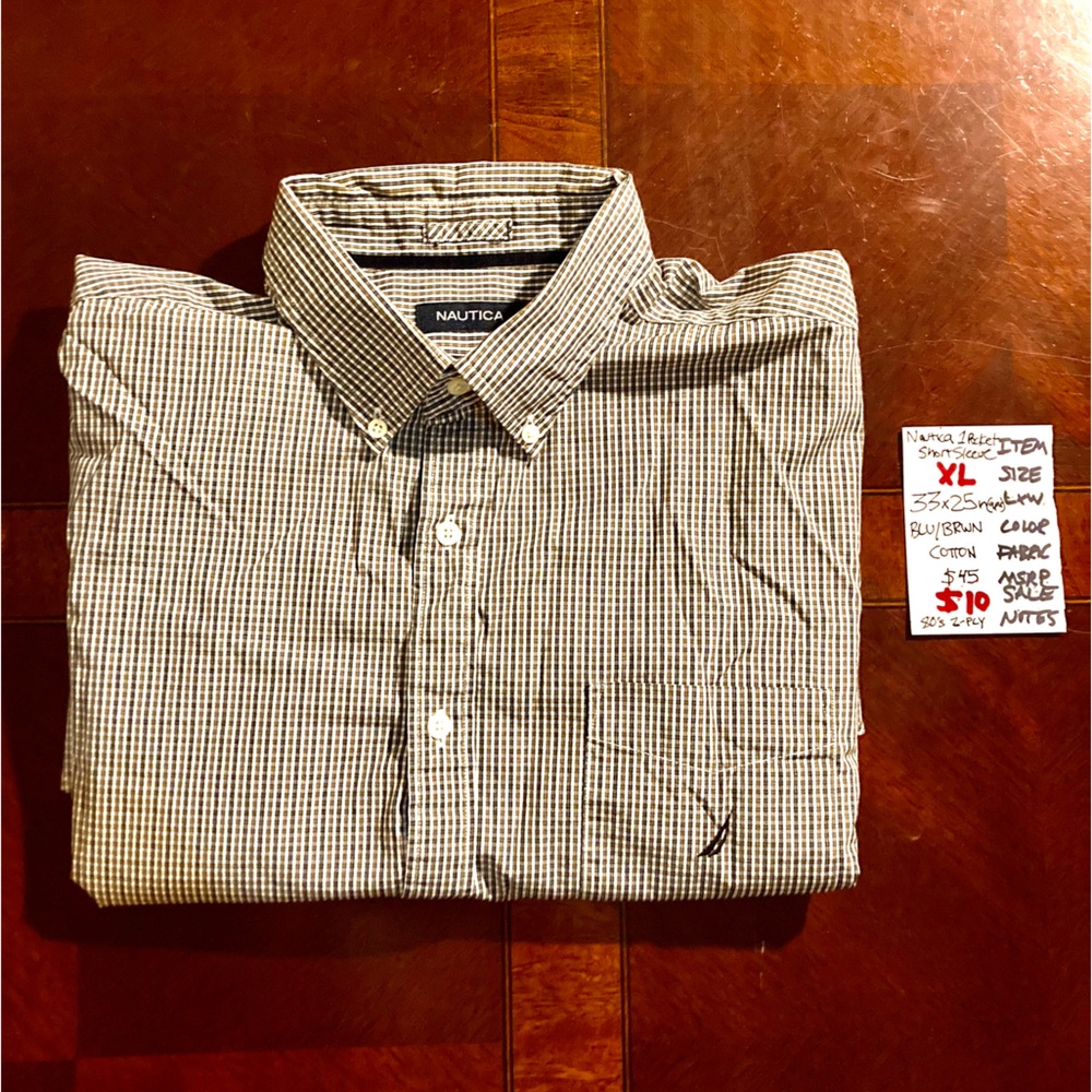 Nautica Short-Sleeve Button-Up